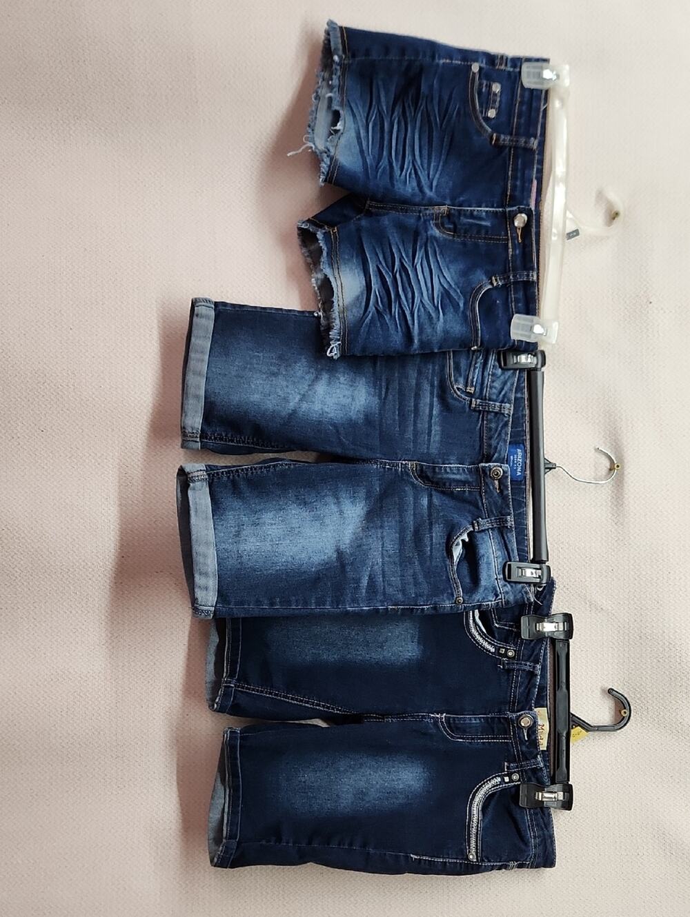 Dark Wash Denim Shorts Set - 4 Pair
